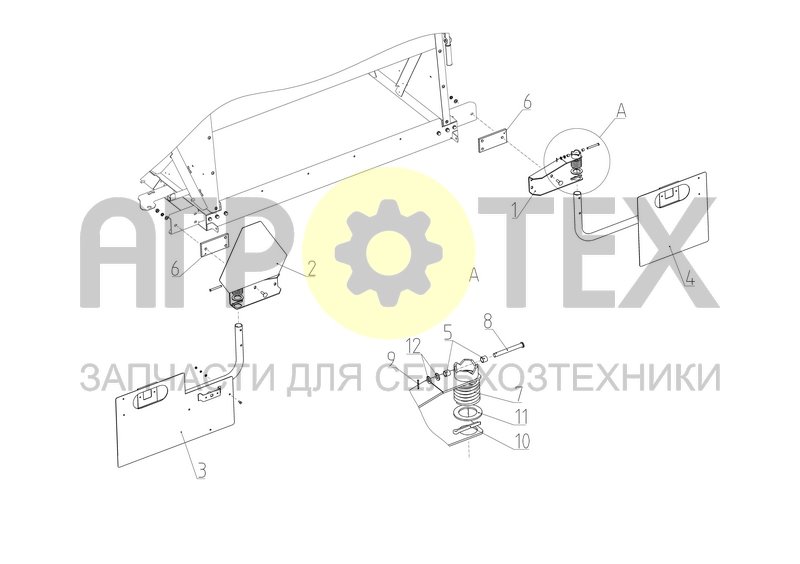 Кронштейны фонарей (ACROS-550.14.04.000Ф) (№75 на схеме)